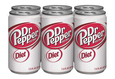 Diet, Dr Pepper Cans +CRV, 7.5 Ounce, 6 Pack