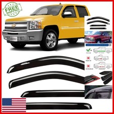 JUUCELY Side Window Visors Rain Guards for Chevy Silverado GMC Sierra