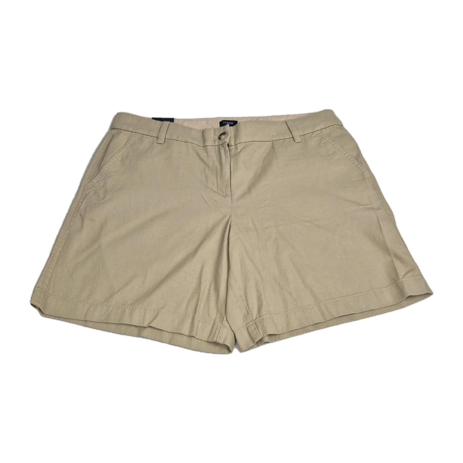 J. Crew Women's Shorts Size 12 Inseam 7" Light Khaki Chino Classic NWT 33
