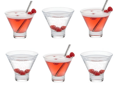 Cocktailglas 6er Set - 280ml elegante Trinkgläser | Party, Bar & Home Use
