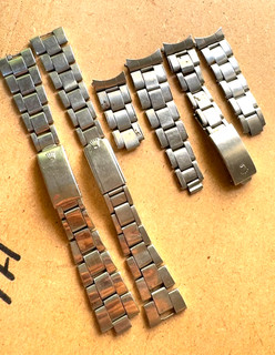 Lot of 6 Vintage Rolex Oyster Bracelets Ref 7835 Parts/Repair End Links 62/57