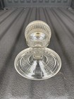Antique US Glass Duncan Ribbed Band, Pattern Glass Oil Lamp #1 Queen Anne Burner — photo 8