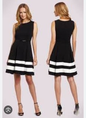 Calvin Klein Plus Size Career Dress Minimalist Mod 60s Style