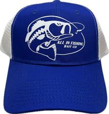 All In Fishing royal blue white Mesh-Back Twi...