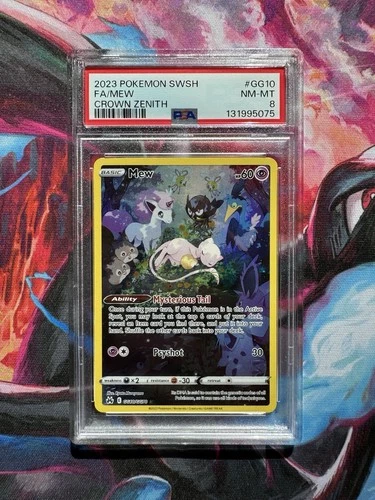 2023 Pokemon TCG SWSH Mew Crown Zenith GG10 Full Art FA PSA 8 NM MT