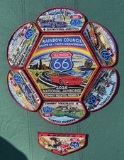 2026 National Scout Jamboree Rainbow Council Route 66 Patch Set