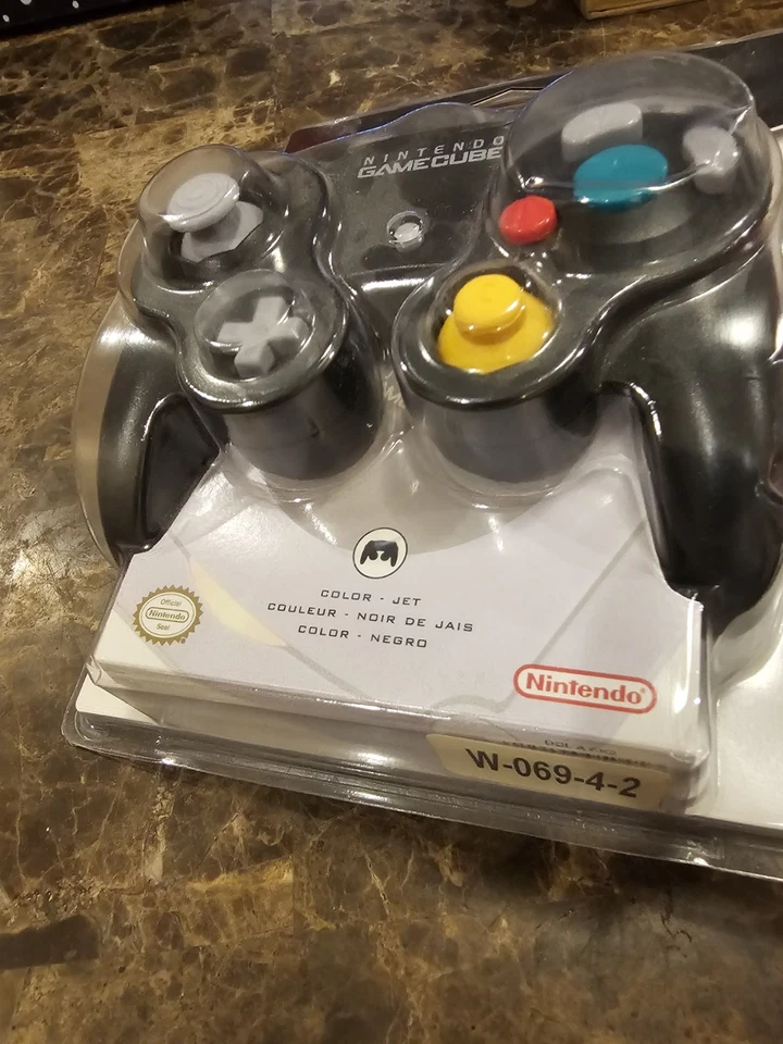 Nintendo Gamecube Controller Jet Black OEM Official Wired Factory Sealed - Image 3 of 4