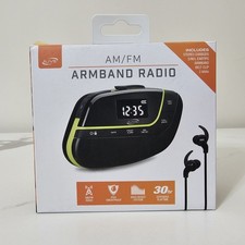 iLive Armband Radio Black With Bright Green Trim