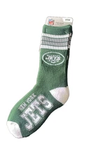 NEW YORK JETS NFL FOOTBALL LOGO DUECE CREW SOCKS YOUTH KIDS NEW! FREE SHIPPING