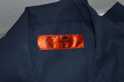 ^^ RED KAP CT10NV4 TWILL ACTION BACK COVERALLS NAVY 50-RG 50-M -- NEW (HRT83) - Picture 2 of 3