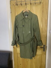 Khujo Co Ltd Tan Green Outdoor Belted Jacket Trench Coat Size Medium