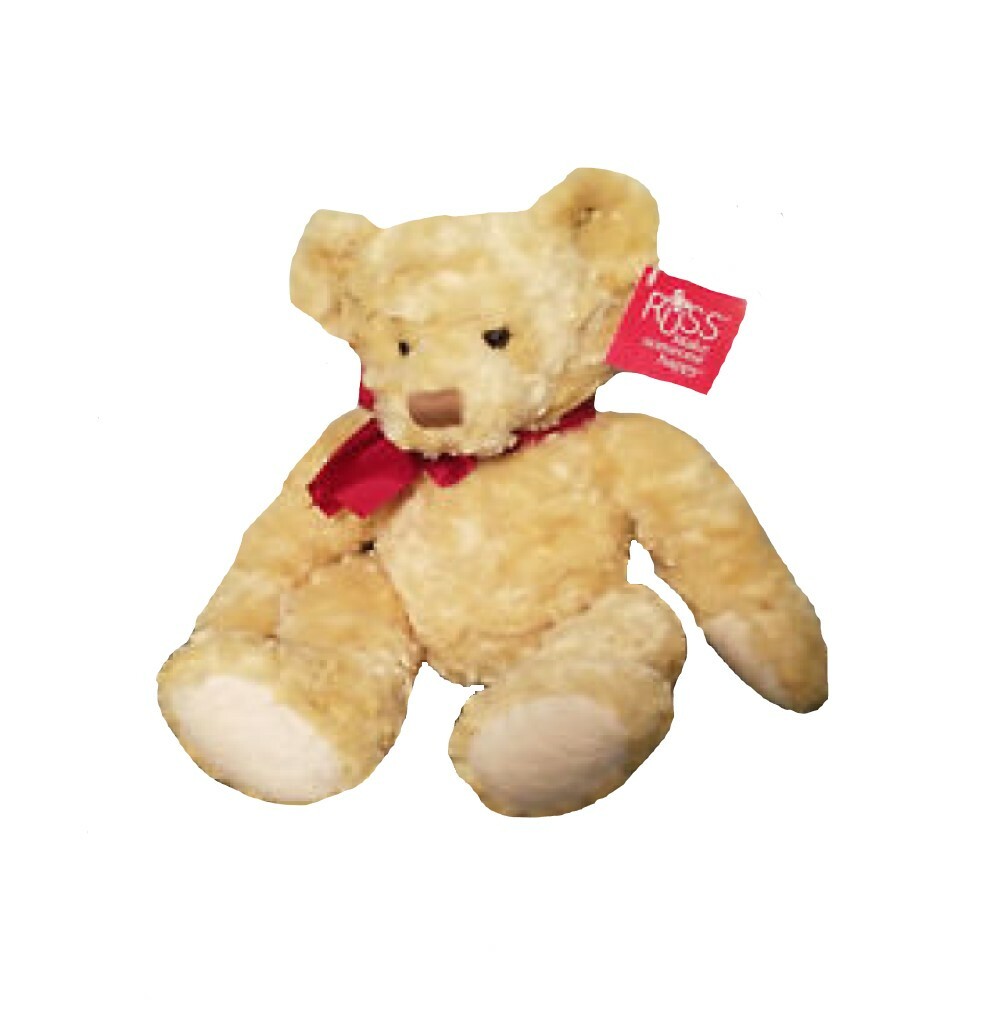 Russ Brown Spencer Teddy Bear Giles Brown Plush Red Bow Stuffed Animal ...