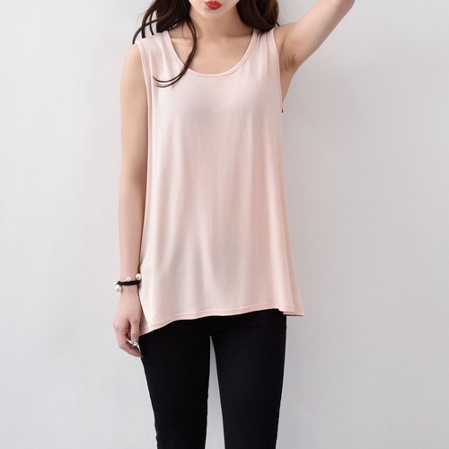 Women's Sleeveless Tank Top Scoop Neck Soft Stretch Casual Solid Summer Vests - Picture 8 of 34