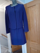 Marc Cain N2(8) Purple 100%wool Skirt Suit