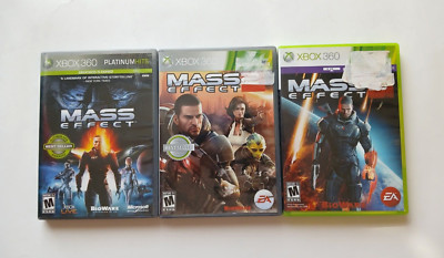 MASS EFFECT 1, 2, 3 - XBOX 360 VIDEO GAME LOT of 3