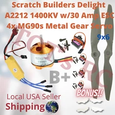 A2212 1000kv-1400kv | 30 AMP ESC 4x MG90s Mini Servo 3s ESC 30a ESC Props 9x6