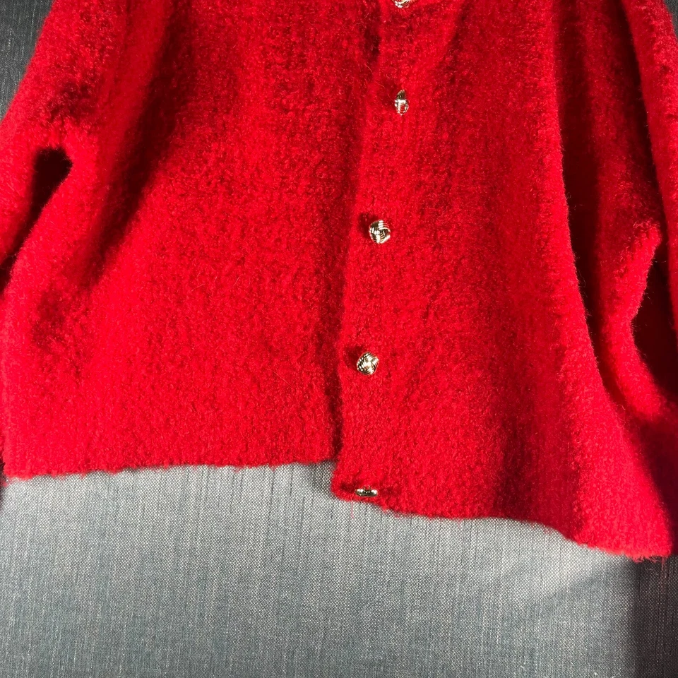 Cárdigan suéter Primark Cares para mujer talla XL rojo tejido manga larga botón delantero Foto 3 de 4