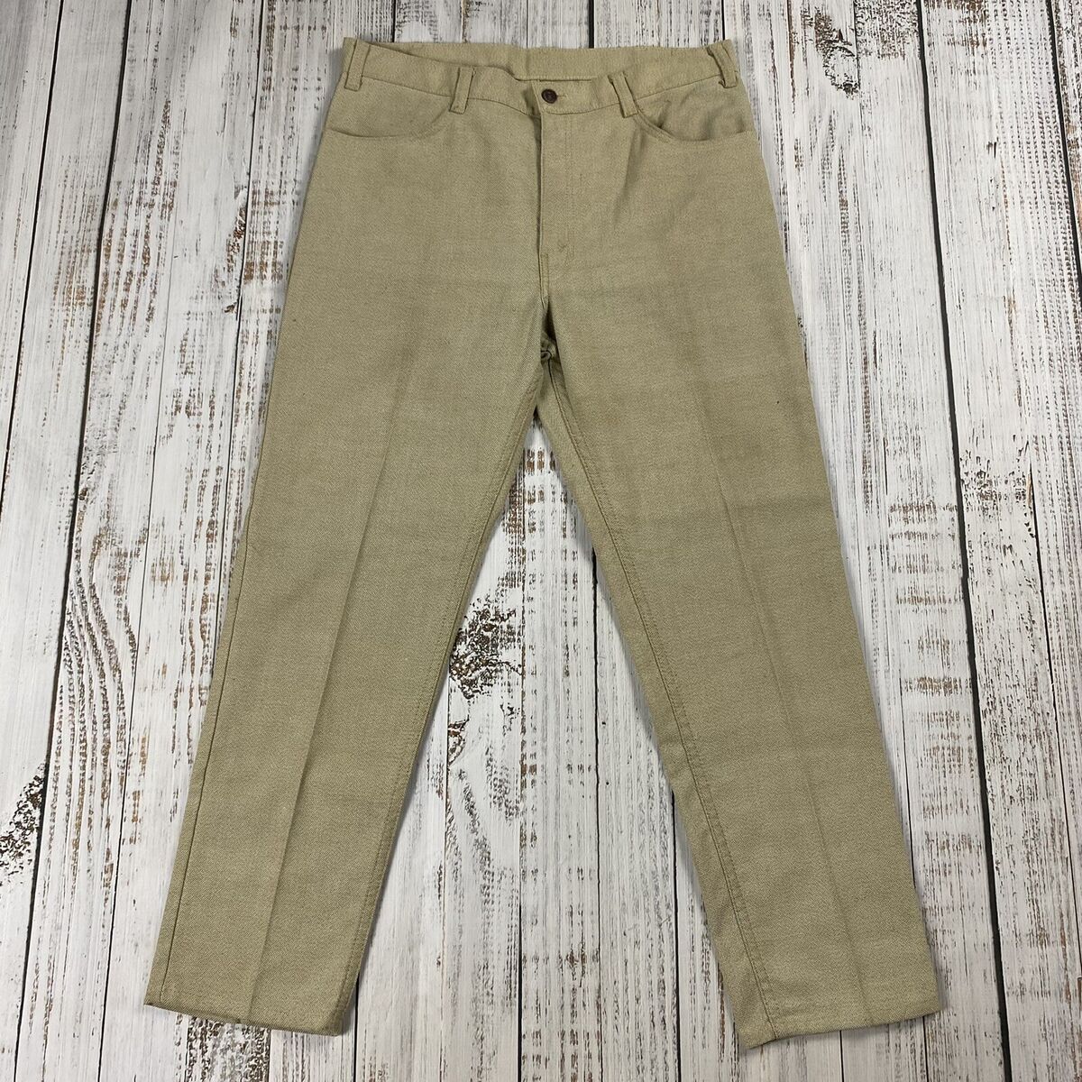 RARE 60S LEVIS BIG E STA-PREST JEANS BEIGE TAN TEXTURED RARE 60S LEVIS BIG E STA-PREST JEANS BEIGE TAN TEXTURED