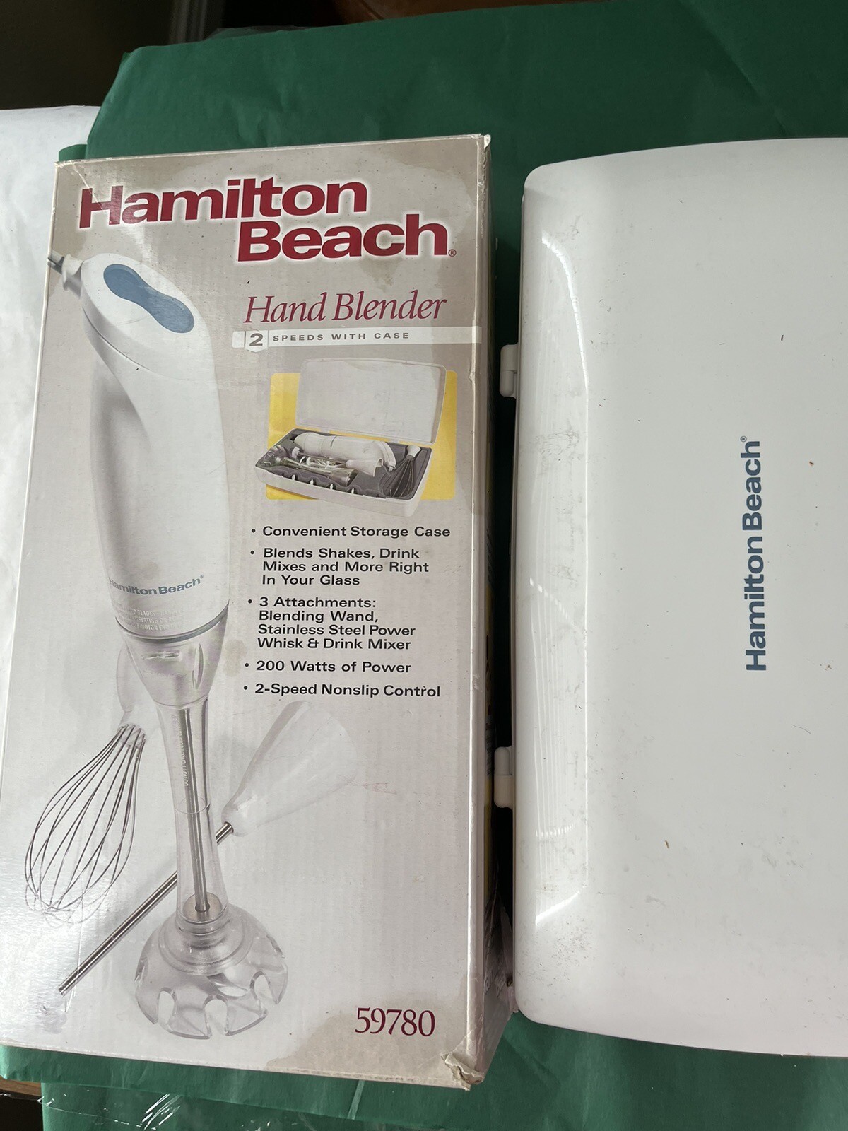 Hamilton Beach 2 Speed Hand Blender w/Case and 3 attachments Model