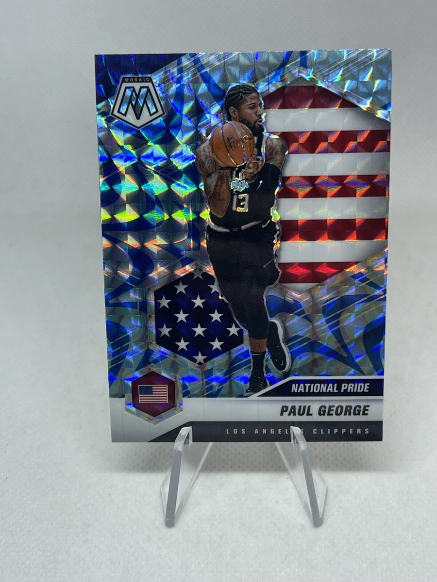 2020-21 MOSAIC NATIONAL PRIDE BLUE REACTIVE PRIZM #255 PAUL GEORGE