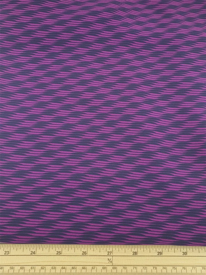 Tela de crepé John Kaldor Hermione fucsia y azul marino - por metro Foto 2 de 4