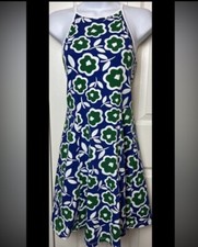ASOS Tank Dress NWT Blue Green White Shift Floral Sleeveless Summer 6