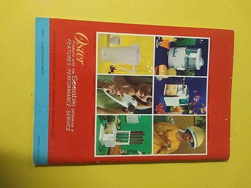 Ancien LIVRE DE CUISINE MÉLANGEUR OSTÉRISATEUR SPIN COOKERY 1969 pour les 8 vitesses - Photo 2/3
