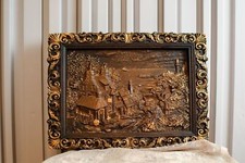 Quadro in legno intagliato Wall Hanging Art work Home Wall decor...