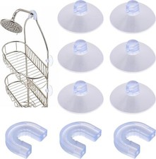 6 Pieces Shower Caddy Connectors Suction Cups Easy to Attach with 3 Pieces