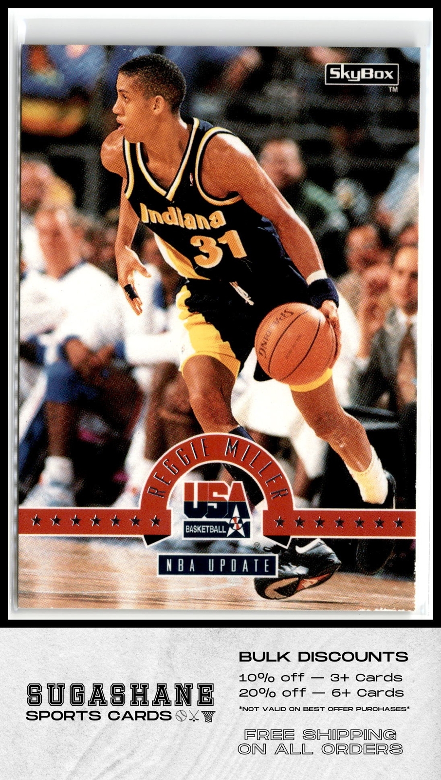 1994 SkyBox USA 76 Reggie Miller   USA  Basketball Card