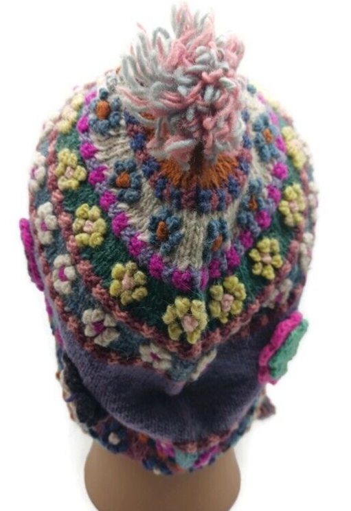 Set Of Hat And Gloves Handmade Knitting In Sheep Woll With  display picture 2