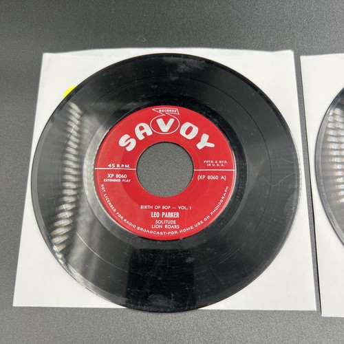 Savoy Records Lot Of 2 Birth OF Bop Vol. 1 & 3: 45 Vinyl Records XP8060 & XP8086 - Picture 3 of 9