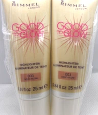 Rimmel Good To Glow Highlighter, 003 Soho Glow factory sealed wrapper 2-tubes