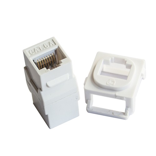 Cat6a RJ45 2Port Wall Plate Network LAN 2Gang Coupler F/FJack Cw2C6A-ff - Picture 4 of 6