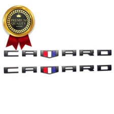 Chevy Camaro Compatible Matte Black Fender Emblem Badge Nameplate Right Left