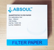 Papel de filtro Labsoul grado-40 diámetro.-12,5 cm hoja redonda pkt de 100 piezas papel de filtro