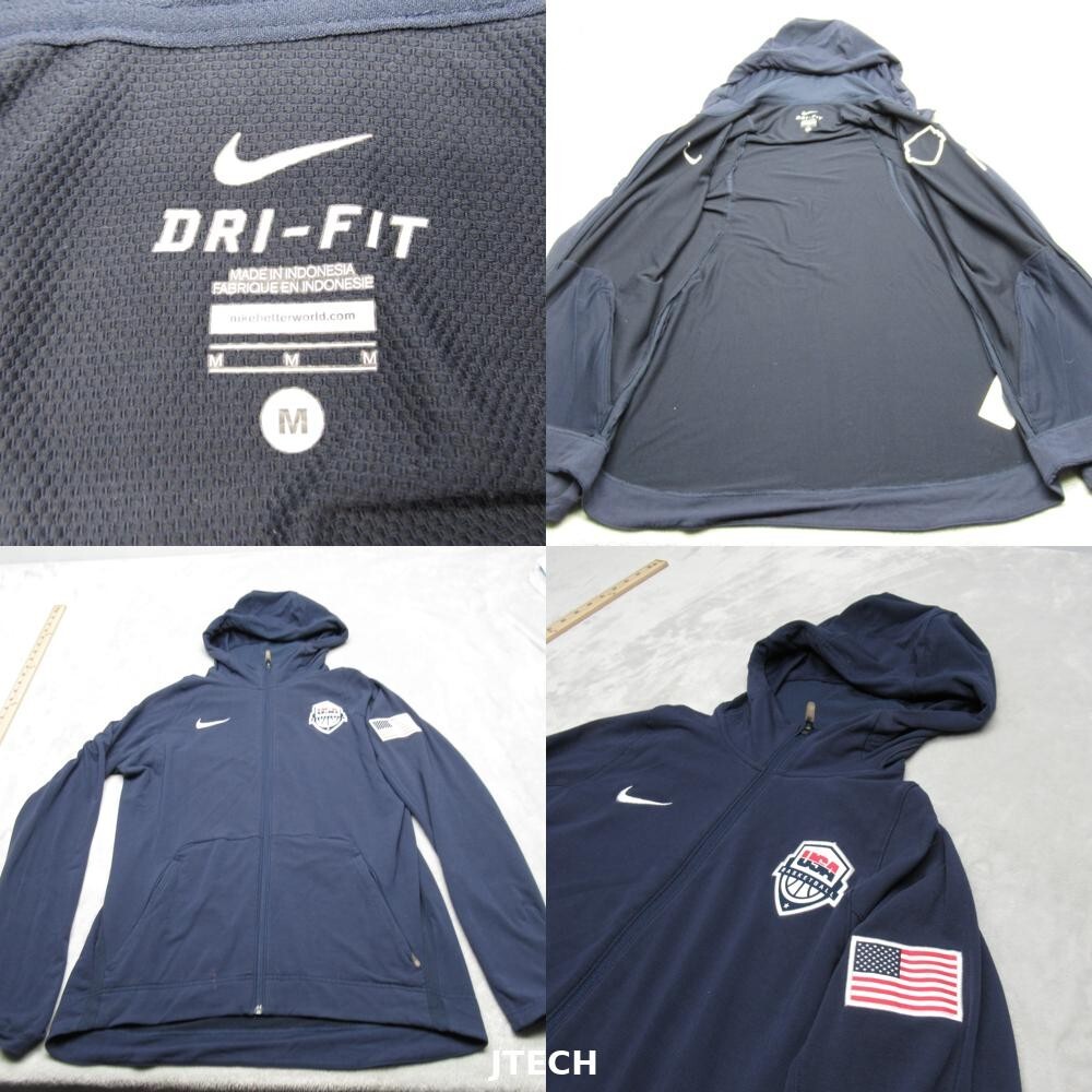 SACAI X NIKE USA Nike Hockey Jacket Uomo XL Blu Zip Tasche Dry Elite Hybrid Full Zip Ventilato