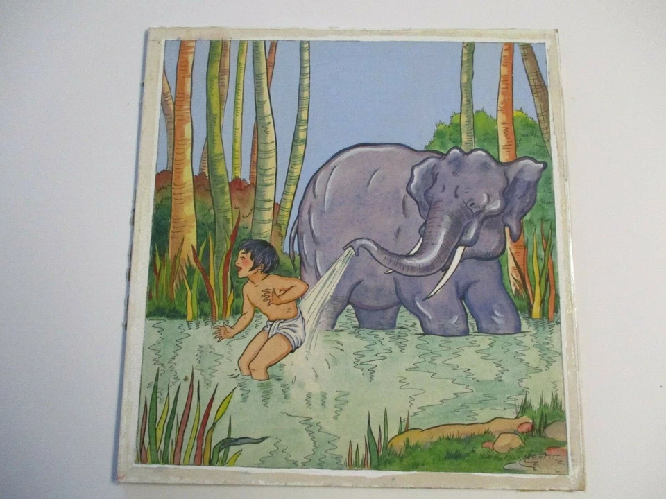 PINTURA ORIGINAL NINO MACNIGHT LIBRO ANTIGUO ILUSTRACIÓN ARTISTA LISTADO DE COLECCIÓN Foto 2 de 4