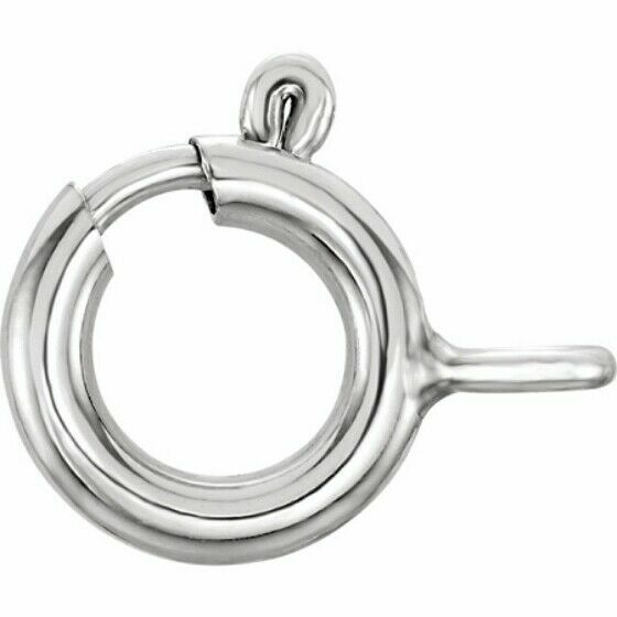 Spring Clasp Silver Plated Round Spring Ring Clasp mm Jewelry Making  Findings