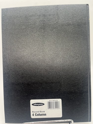 Wilson Jones 4 Column W74104 Hardcover Record Book 9.25" "x 7" Missing Pages - Picture 3 of 8
