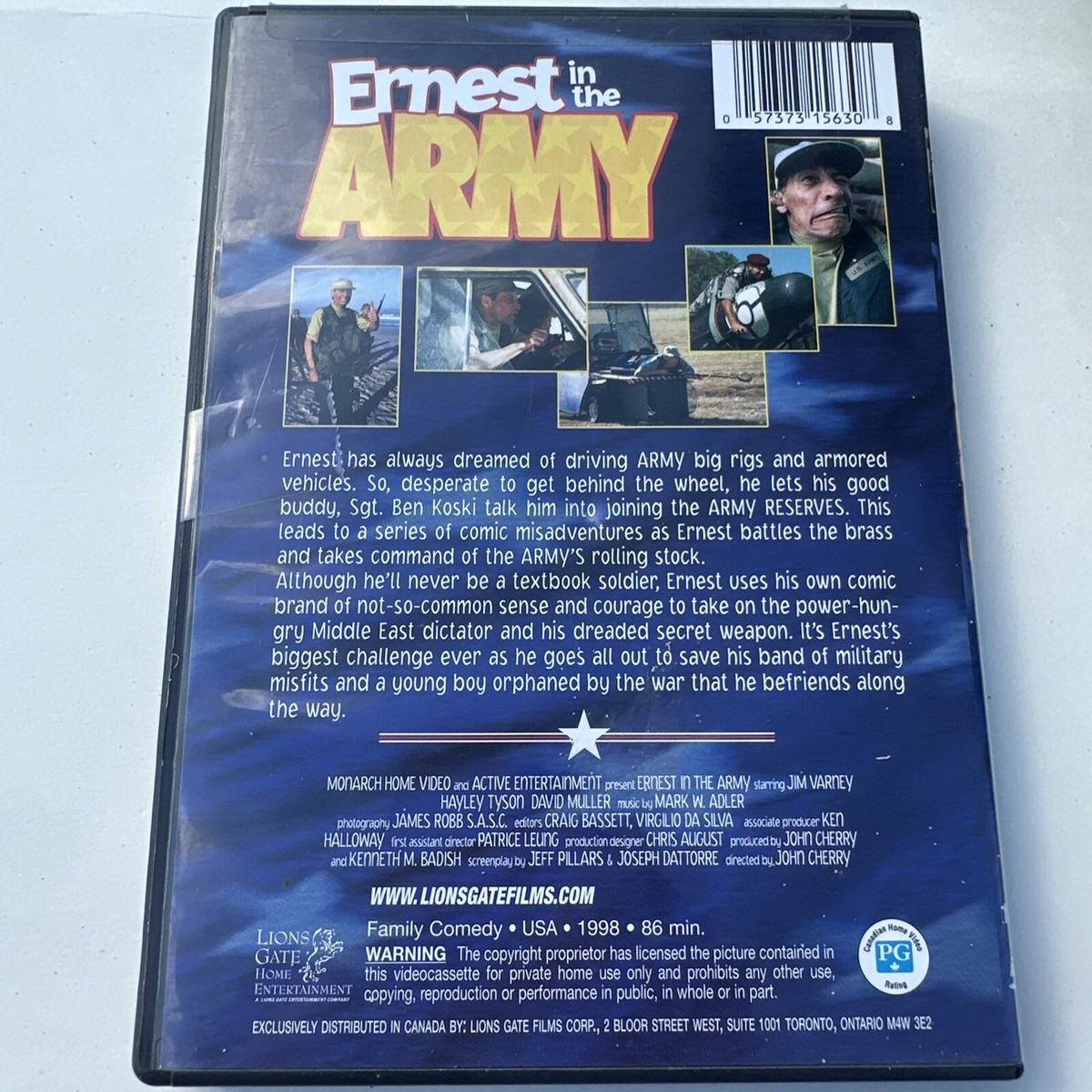 ERNEST IN THE ARMY DVD Jim Varney Hayley Tyson David Muller 1998
