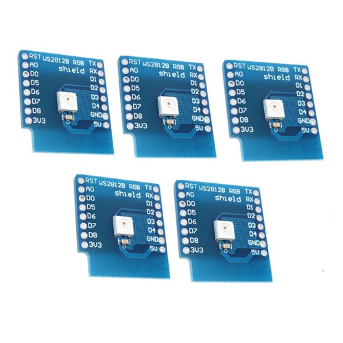 5 Pack RGB LED Shield WS2812B Wemos D1 Mini IOT Blynk ESP8266 Arduino