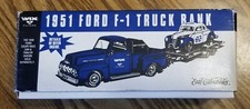 1995 ERTL, WIX FILTERS, 1951 Ford F-1 Truck Coin Bank, 1:25 Diecast MINT IN BOX