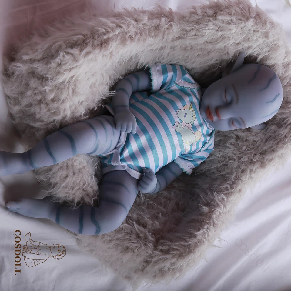 COSDOLL 18.5" Avatar Reborn Baby Full Body Platinum Silicone Baby Girl Dolls USA - Image 4 of 4