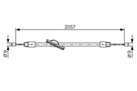Bosch Handbremsseil Mitte FüR M-B C C204 S204 W204 E A207 C207 1.6-6.2 01.07-