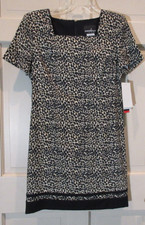 Positive Attitude Animal Print Dress Petite Size 8P NWT Vintage 90s 