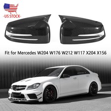 Carbon Fiber Side Rearview Mirror Cap Cover Trim 2pcs For Mercedes Benz W204212 Carbon Fiber Side Rearview Mirror Cap Cover Trim 2pcs For Mercedes Benz W204212