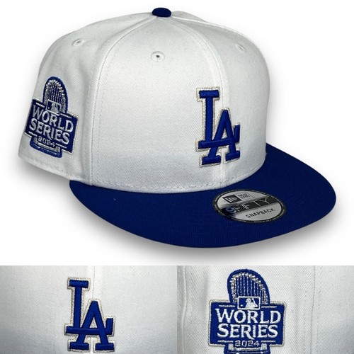 LA Dodgers 24 World Series 950 Adjustable Snapback New Era Cap -White -Blue -NWT