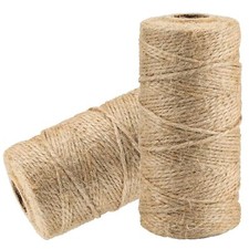 2 Pcs. Roll Natural Jute Twine String Thin Ribbon Hemp Gardening Plant Gift Wrap
