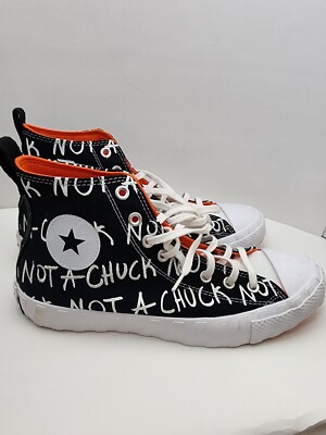 Converse UNT1TL3D High Top 166502C Black White Bold Mandarin Mens Size 9.5